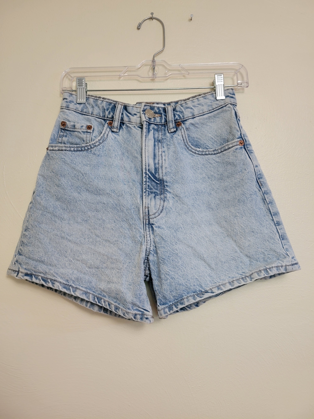 Zara Light Blue High-Waist Denim Jean  Shorts Size 2